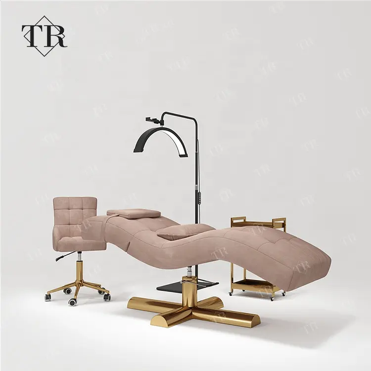 Peralatan Salon kecantikan, tempat tidur kecantikan Salon Thai Spa dengan tali tempat tidur logam furnitur Stainless Steel meja pijat Modern