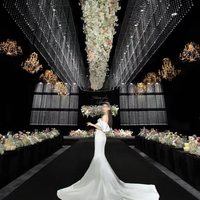 Rideau de perles en cristal fait main avec perles taillées, style féerique, taille personnalisable pour la décoration de la maison, des cloisons, des porches, des mariages et des plafonds