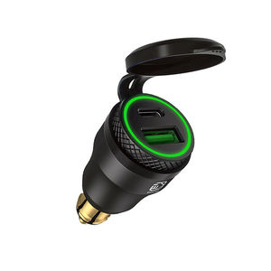 <span class=keywords><strong>Chargeur</strong></span> <span class=keywords><strong>Usb</strong></span> Din <span class=keywords><strong>Moto</strong></span> 12v avec Type C PD et QC 3.0 - Product Image 1