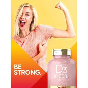 Suplemento vitamínico OEM/ODM para la salud ósea, práctico y de liberación rápida, vitamina D3 en cápsulas blandas, empaque personalizado. - Product Image 2