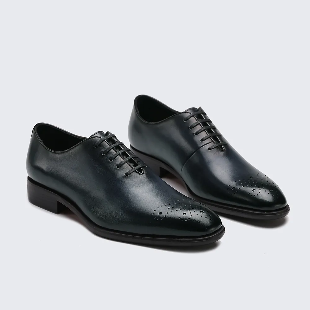 Low Moq Custom Latest Mens Black Oxford Pu Leather Dress Shoe & Oxford