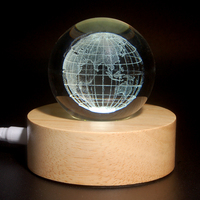 Lampe de nuit LED en cristal 3D en forme d'élan de haute qualité, design moderne en bois, USB, décoration de la maison, chambre à coucher, lumières intelligentes pour la maison, résidentiel