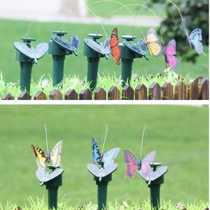 Farfalla rotante solare giardino giardino giardino Stake volante svolazzante colibrì solare esterno altalena farfalla solare - Product Image 6