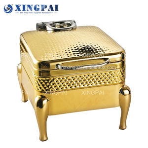 XINGPAIホテル & レストラン用品高級金メッキハンマー摩擦皿304ステンレス鋼ビュッフェフードウォーマー - Product Image 4