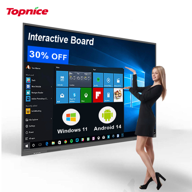 55 65 75 85 86 98 110 Inch Pen Finger Touch Interactive Flat Panel 4k Lcd Digital Interactive Smart Boards for Schools Teaching