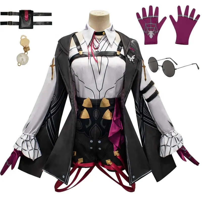 Groothandel Kafka Cosplay Kostuum Hoge Kwaliteit Honkai Star Rail Game Anime Halloween Party Uniform Kostuum