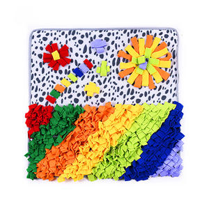 Çevre Dostu Modern Kare Çizgili Rocker Polar ve Akrilik Pamuk Köpek Burun Oyunu Matı İnteraktif Burun Çalışma Bulmacası Oyuncak - Product Image 6