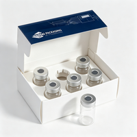 Boîtes en carton pliables pour flacons de 2 ml et 3 ml avec insert en plastique pour sérum cosmétique et soins de la peau de marque