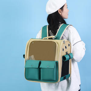 กระเป๋าเป้สะพายหลังสำหรับสัตว์เลี้ยงขนาดใหญ่แบบแฟชั่นใหม่กระเป๋าสุนัขและแมวแบบพกพากรงพับได้สำหรับสัตว์เลี้ยง - Product Image 2