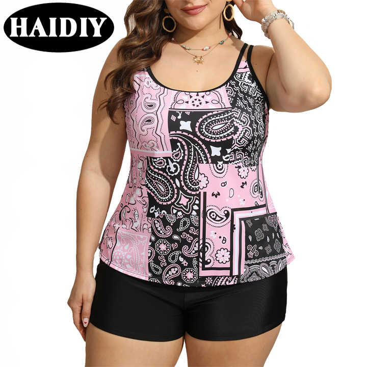 NEW Custom Plus Size Swim Dress Sexy Backless Print Two Piece Skirt ...