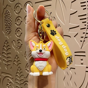 Porte-clés Doberman Pinscher en forme de chiot de dessin animé, figurine mignonne, breloque, prix de machine à griffes, cadeau d'anniversaire, vente en gros - Product Image 1