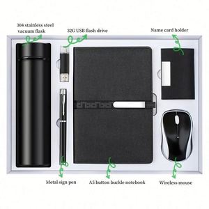 Juego de Regalo Corporativo Promocional, Elegante y de Alta Gama, Caja de Regalo de Cuero PU de 6 Piezas, Logotipo Personalizado, Regalos Corporativos - Product Image 1