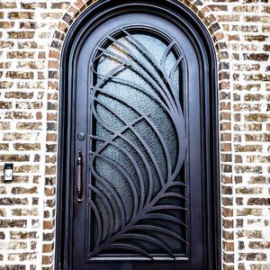 Design dell'ingresso esterno antiruggine con <span class=keywords><strong>porta</strong></span> in ferro ad arco singolo personalizzato - Product Image 3