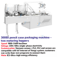Machine de conditionnement de boîte de craie d'école colorée entièrement automatique pour le trou de suspension de carton du rendement élevé 30-40boxs/min de nourriture