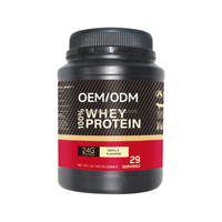 Proteína de Suero de Leche 100% en Polvo, Sabor Vainilla, Baja en Grasa, Suplemento Dietético, OEM ODM, Entrenamiento Físico, Adultos
