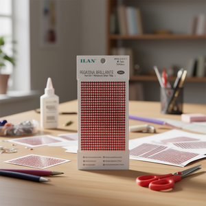 Ilan Adesivo Brillante 3mm Colore Rosso 7 Strass 750pz - Product Image 2