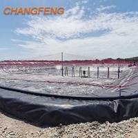 Bâche de bassin à poissons noire lisse, imperméable, anti-infiltration, stabilisée aux UV, en géomembrane HDPE, en rouleau, largeur standard, pour aquaculture