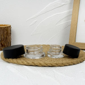 1oz 2oz 3oz 4oz Pot anti-odeur Contenants ronds à fleurs Pot en verre résistant aux enfants à l'épreuve des enfants avec bouchon en cuivre - Product Image 5