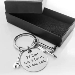 Mousqueton en acier inoxydable porte-clés papa/grand-père/papa fête des pères cadeau d'anniversaire marteau tournevis clé - Product Image 2