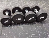 Dinuo peralatan Gym kualitas tinggi, grosir CPU PU urekepala bulat Dumbbell
