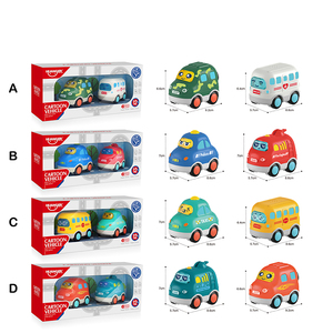 HUANGER Giocattoli Regalo per Neonati e Bambini, Set di <span class=keywords><strong>2</strong></span> Auto Cartoon Carine con Suoni e Luci, Giocattoli Natalizi, Set di Veicoli della Polizia - Product Image 6