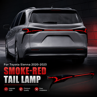 Feux arrière modifiés Plug & Play pour Toyota Sienna 2020-2023, ensemble de feux arrière LED rouges fumés avec clignotants séquentiels