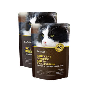 Nourriture humide pour chats riche en protéines Sachet Recette poulet et caille avec colostrum de mouton et huile de poisson des grands fonds Régime alimentaire complet et équilibré pour chats - Product Image 1