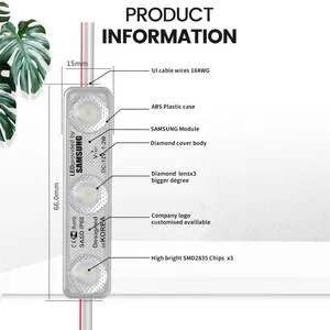 工厂新设计DC12v/24v 1.2W IP68直接电源发光二极管模块，带CE RoHs标牌