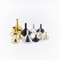 Vente en gros de mini-petits entonnoirs en acier inoxydable noir argent doré en alliage d'aluminium accessoires de gadgets de cuisine