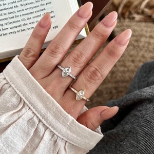 Bagues de promesse Dylam Fine Top en moissanite pour elle, 1,48 ct D VVS1, bague éternité marquise en moissanite, bagues de fiançailles pour femmes, tailles 5-9 - Product Image 2