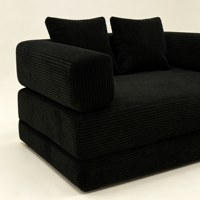 Canapé-lit 2-en-1 de style moderne, grand format King Size, compressé et extensible