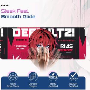 Rias Gremory Anime <b>Gaming</b> <b>Desk</b> <b>Mat</b> Natural Rubber Scratch Proof Rectangular 700x300mm Crimson Design in Stock - Product Image 4