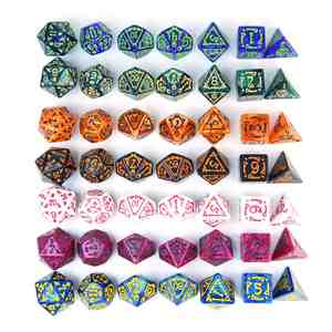 Offre Spéciale – Ensemble de dés polyédriques en acrylique avec perles et crânes pour Halloween, idéal pour les jeux de rôle et de société Dungeons and Dragons - Product Image 2