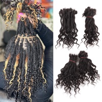 Orientdreads Deep Goddess Locs X-Small Size Handmade Crochet 100% Dreadlocks Extensions estensioni dei capelli umani Locs 0.4cm