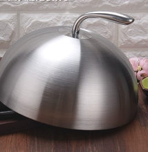 Heavy Duty Stainless Steel <b>Grill</b> Cover Heat Preservation Dome Lid Outdoor BBQ Griddle Steak Melting Cheese Cooking Cover - Product Image 3