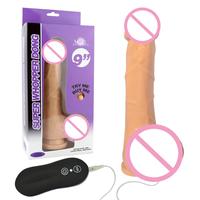 Aphrodisia 10-Modus Vibrierender 9-Zoll Super Whopper Dildo mit Saugnapf-Basis TPE-Material Wasserdicht & Weich