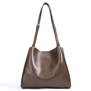 Sac fourre-tout pour femme en cuir de vachette de première qualité, simple et haut de gamme, sac à bandoulière en cuir véritable pour les trajets quotidiens - Product Image 1