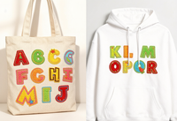 Patchs brodés lettres à coudre ou thermocollants, alphabet coloré de A à Z, badges appliqués pour vêtements, chapeaux, noms personnalisés pour enfants, kit de patchs DIY