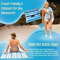 Super Absorbent Antimicrobial Personalized Towel | Extra Large Quick-Dry Microfiber | Sand-Free for Beach Sports & Travel