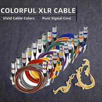 Câble audio pour microphone XLR 3 broches mâle vers femelle en PVC de 1,5 m, coloré, OEM d'usine, pour console de mixage et haut-parleur de microphone