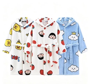 Nuevo Producto, Albornoz Grueso <span class=keywords><strong>de</strong></span> Franela para Niños, Ropa <span class=keywords><strong>de</strong></span> Dormir para Niños y Niñas, Albornoz Largo para Bebés - Product Image 1