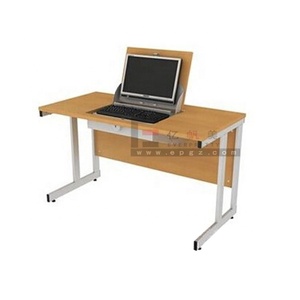 Office Workstation Furniture Wooden Top Metal Frame Single <strong>Computer</strong> Desk with Cabinets - Product Image 5