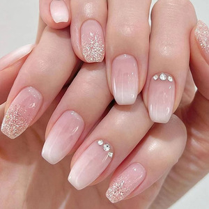 Vente chaude amande argent <span class=keywords><strong>poudre</strong></span> dégradé nu <span class=keywords><strong>faux</strong></span> ongles dégradé presse sur les ongles <span class=keywords><strong>faux</strong></span> ongles presse sur les pointes acryliques - Product Image 6