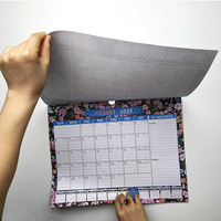 Gratis Sampel Kustom Dicetak Perencana Akrilik Bambu Kalender Besar Saku Dinding Jam Kalender Cetak