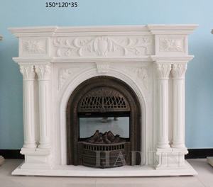 कृत्रिम पत्थर आधुनिक चिमनी संगमरमर चिमनी Mantels चारों ओर सजावटी फ्रीस्टैंडिंग इलेक्ट्रिक चिमनी इनडोर पॉलिश। - Product Image 3