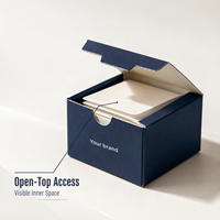Boîte cadeau recyclable avec languette d'ouverture rapide, emballage en papier personnalisé pour les boutiques et les marques e-commerce