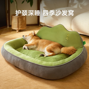 Nueva cama para perros con altura y grosor mejorados, respaldo, soporte para el cuello, cama para mascotas, cama para gatos, colchoneta para todas las estaciones, comercio electrónico transfronterizo. - Product Image 2