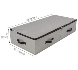 Hot Selling <strong>Fabric</strong> Zippered <strong>Underbed</strong> <strong>Storage</strong> Organizer with Handles Bed <strong>Storage</strong> Container for Clothing Tools in Garage <strong>Storage</strong> - Product Image 2
