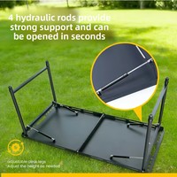 Table pliante tactique hydraulique en acier au carbone, légère et portable, pour le camping, le pique-nique et la randonnée