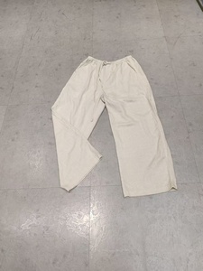 <span class=keywords><strong>Pantaloni</strong></span> Capri da Donna 100% <span class=keywords><strong>Lino</strong></span>, Vita Alta, Gamba Larga Plissettata, Colore <span class=keywords><strong>Lino</strong></span> Naturale, Vestibilità Ampia, Abbigliamento Estivo Casual - Product Image 4